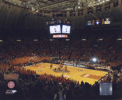 Framed Assembly Hall University of Illinois Fighting Illini 2005 Print
