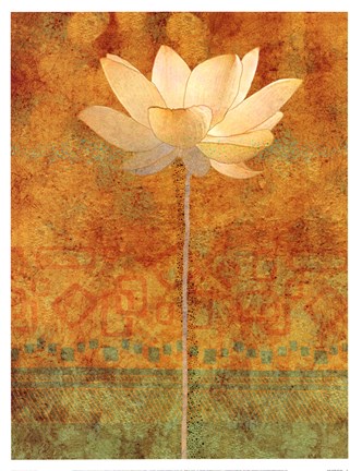 Framed Abstract Lotus I Print