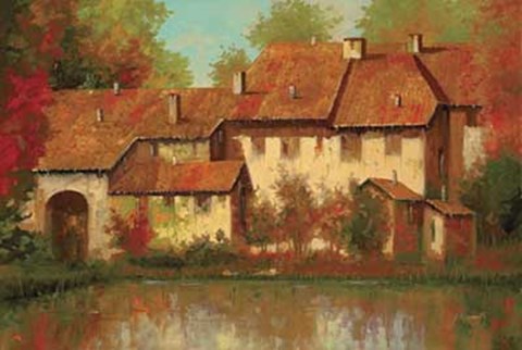 Framed Borgo Rosso Print