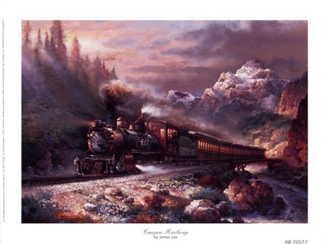 Framed Canyon Railway Print