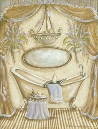 Framed Charming Bath II Print