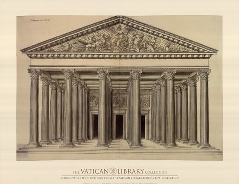 Framed Ordonnance d'un Portique, (The Vatican Collection) Print