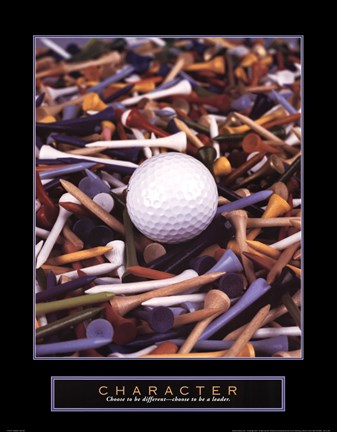 Framed Character - Golf Tees Print