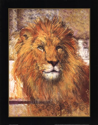 Framed Lion Print