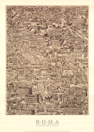 Framed Antique Urbis Imago I, (The Vatican Collection) Print