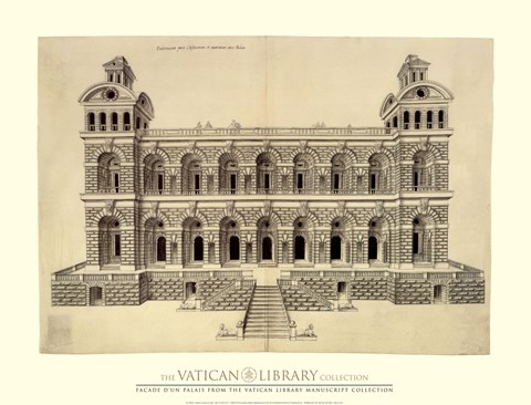 Framed Facade d'un Palais, (The Vatican Collection) Print