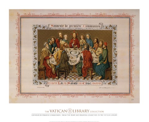 Framed Souvenir De Premiere Communion, (The Vatican Collection) Print