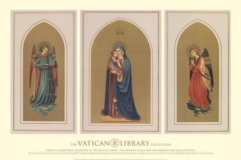 Framed Madonna and Child Triptych, (The Vatican Collection) Print