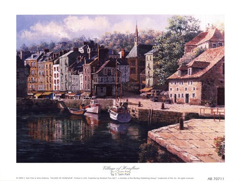 Framed Village Of Honfleur Print