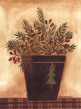 Framed Pines in a Bucket Print