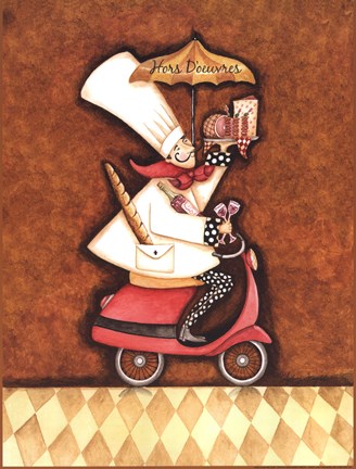 Framed Hors D'oeuvre Chef Print