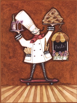 Framed Pasta Chef Print