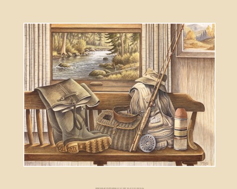 Framed Fishing Gear Print