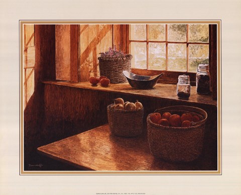 Framed Baskets Of Vegetables Print