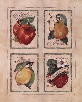 Framed Vintage Fruit Print