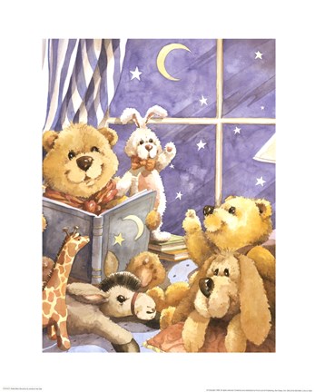 Framed Teddy Bear Storytime Print