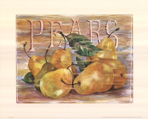 Framed Fruit Stand Pears Print
