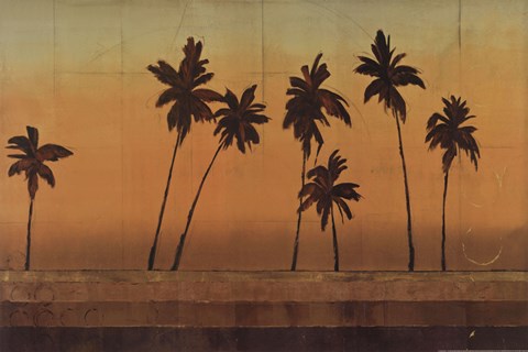 Framed Sunset Palms I - CS Print