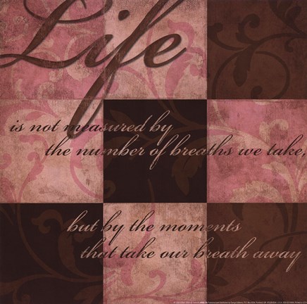 Framed Life in Pink Print