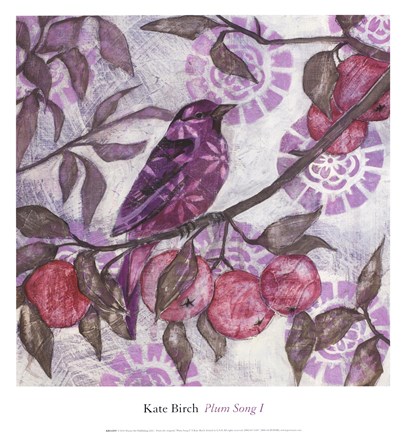 Framed PLUM SONG I Print