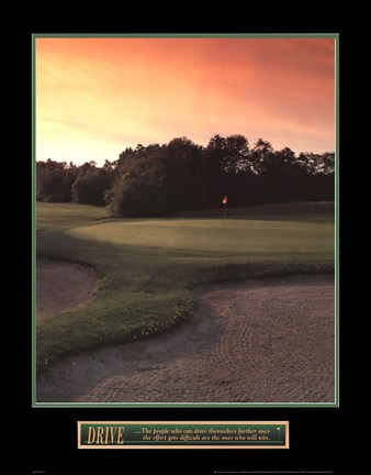 Framed Drive - Golf Print