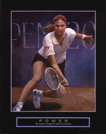 Framed Power - Tennis Player Print
