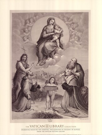 Framed Madonna de Foligno, c.1511, (The Vatican Collection) Print