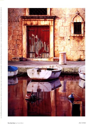 Framed Red Door Print