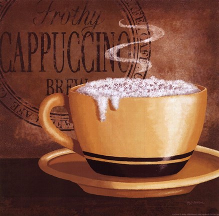 Framed Frothy Cappuccino Print