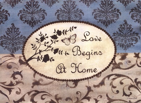 Framed Love Begins at Home Print