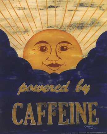 Framed Powered by Caffeine Print