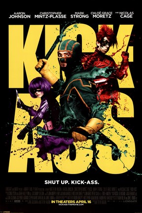Framed Kick Ass - characters Print