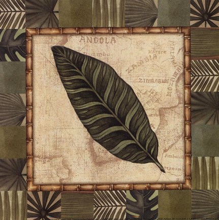 Framed Tropical Leaf III - petite Print