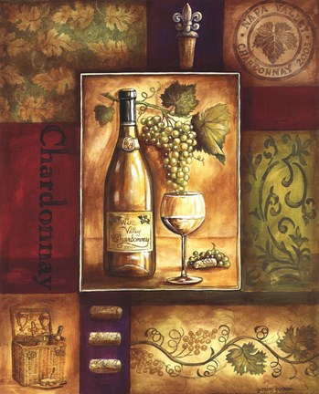 Framed Valley Wine I Print