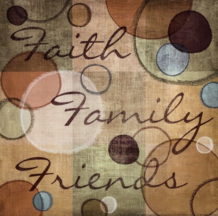 Framed Faith Family Friends Print