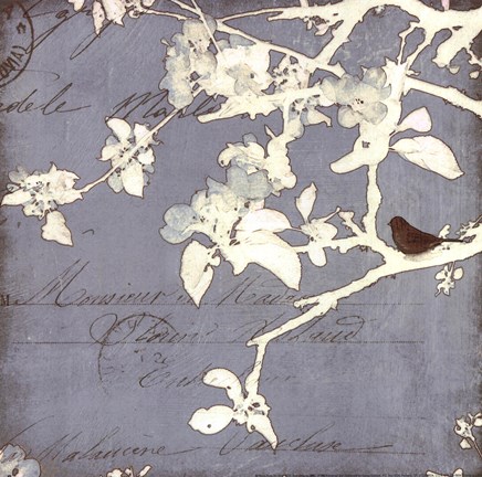 Framed Song Birds III - mini Print