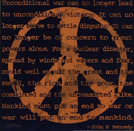 Framed Peace Sign III Print