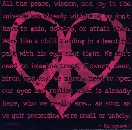 Framed Peace Sign IV Print