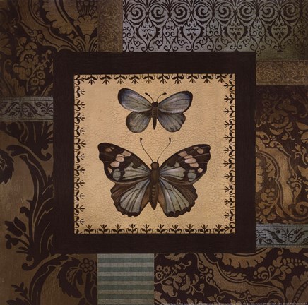 Framed Butterfly Garden II Print