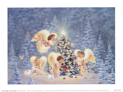 Framed Silent Night, Gentle Light Print