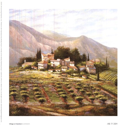 Framed Village At Vaucluse Print