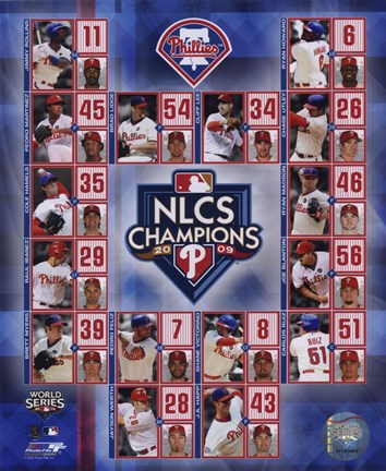 Framed 2009 Philadelphia Phillies National League Champions Composite Print