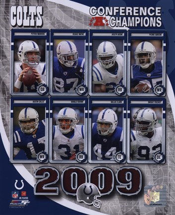 Framed 2009 Indianapolis Colts AFC Champions Team Composite Print