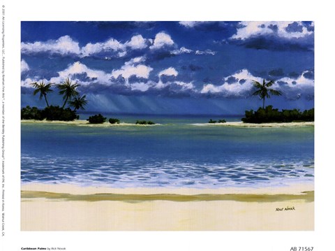 Framed Caribbean Palms Print