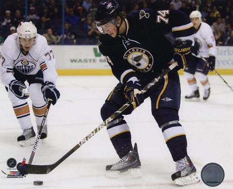 Framed T.J. Oshie 2009-10 Action Print