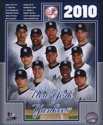 Framed 2010 New York Yankees Team Composite Print