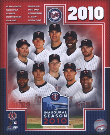 Framed 2010 Minnesota Twins Team Composite Print