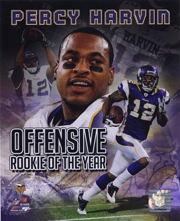Framed Percy Harvin Offensive Rookie Of The Year Composite Print