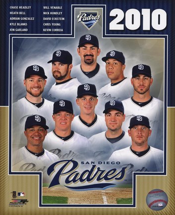 Framed 2010 San Diego Padres Team Composite Print