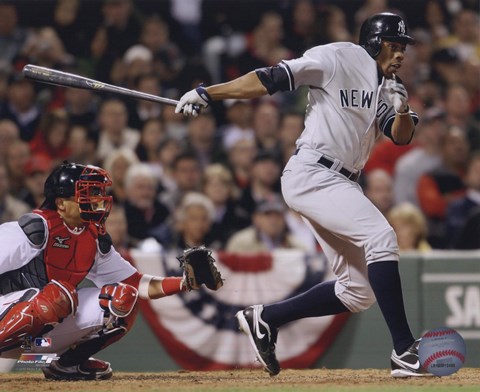 Framed Curtis Granderson 2010 Action Print